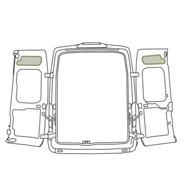 Ford Transit Upper Rear Door Storage Panels (Pair)
