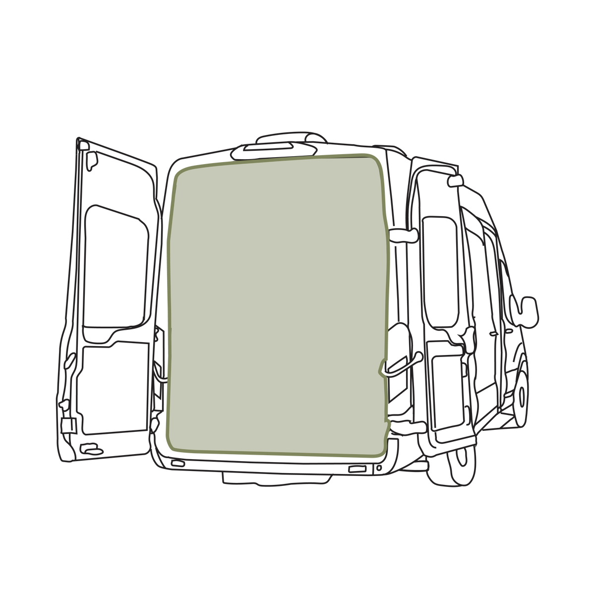 Ford Transit Bug Screen - Rear Door